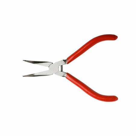 EXCEL BLADES Bent Nose Pliers Spring Loaded Carbon Steel 5" Serrated Jaw Pliers 6pk 55590